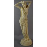 A Resin Study of a Classical Maiden in Robe, by Pegasus, 43cm high
