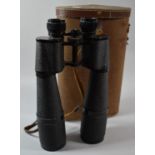 A Pair of Cased Binoculars by Lieberman and Gortz, 35x60cm
