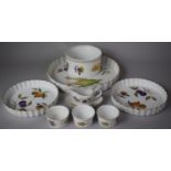 A Collection of Royal Worcester Evesham Pattern Dinnerwares to Include Large Oval Flan Dish, Two