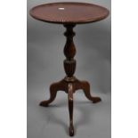 A Reproduction Mahogany Tripod Wine Table, 52cm high