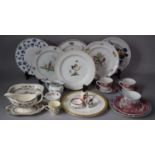 A Collection of Ceramics to Include Various Spode Pink Transfer Cups, Saucers, Plates Together