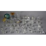 A Collection of Swarovski Crystal Ornaments to include Pineapple, Grapes, Dolphins, Hedgehog, Swan