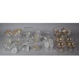 A Collection of Glassware to Include Darlington Oil/Vinegar Jug, Royal Briely Cut Crystal Cream Jug,