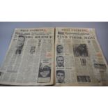 Two Original Copies of the Daily Express, Tuesday July 2nd 1963 (Philby) and Friday August 23rd 1963