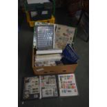 A Box Containing Large Quantity Stamp Albums, Stamp Stock Books, Loose Stamps etc