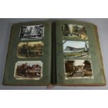 A Vintage Postcard Album Containing Various Coloured and Monochrome Edwardian Postcards, Mainly