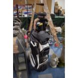 A Powakaddy Golf Bag Containing Various King Cobra and Other Golf Clubs