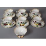 A Royal Standard Rose Pattern Coffee Set to Comprise Six Coffee Cans, Six Saucers and Sugar Bowl