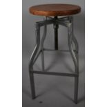 An Industrial Style Circular Topped Stool