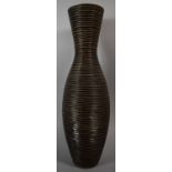 A Modern Ribbed Vase, 56cm High