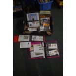 A Box Containing Various First Day Covers and Other Printed Philatelic Ephemera