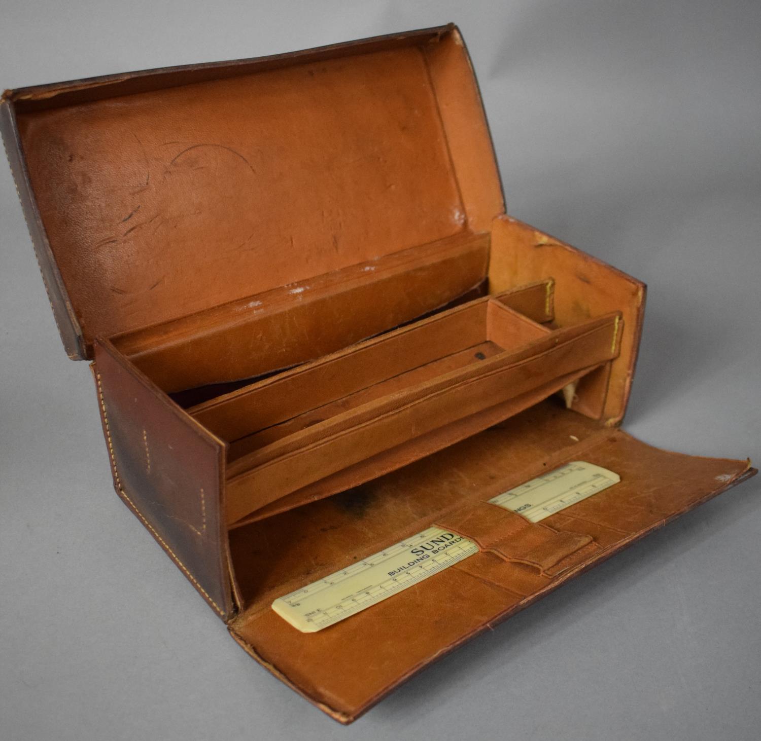 A Henry Loveridge, Cylindrical Leather Cased Travelling Set with Burner or Stove with Registered - Image 7 of 8