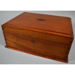 A Pretty Inlaid Work Box with Fitted Removable Inner Tray, 37cm Wide