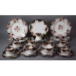 A Collection Teawares, Plates etc in the Imari Pallette