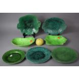 A Collection of Leafware Plates Together with Two Beswick Cabbage Leaf Dishes etc