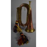 A Copper and Brass Military Style Bugle, 28.5cm High