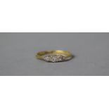 An 18ct Gold and Platinum Art Deco Diamond Ring, Size Q 2.2g