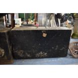 A Vintage Wooden Carpenters Tool Box with Fall Front and Two Inner Drawers, 83.5cm Wide