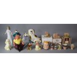 A Collection of Animal and Figural Ornaments to Include Nao, Coalport, Royal Doulton Miniature