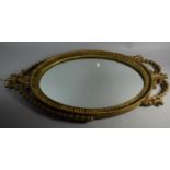 A Mid 20th Century Oval Gilt Framed Wall Mirror, 86cm High