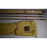 A Hardy Palakona Gold Medal Salmon Rod, Serial No.246936 with Original Canvas Bag and Two Tips
