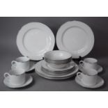 A Royal Worcester Classic Platinum Breakfast Set to Comprise Four Cups, Four Saucers, Four Side