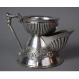 A Nice Quality Silver PLated Shaving Jug by Phillip Ashberry & Sons, with Embossed Floral and