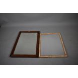 Two Modern Framed Wall Mirrors, The Largest 93cm High