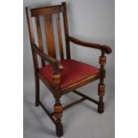 An Edwardian Oak Side Armchair