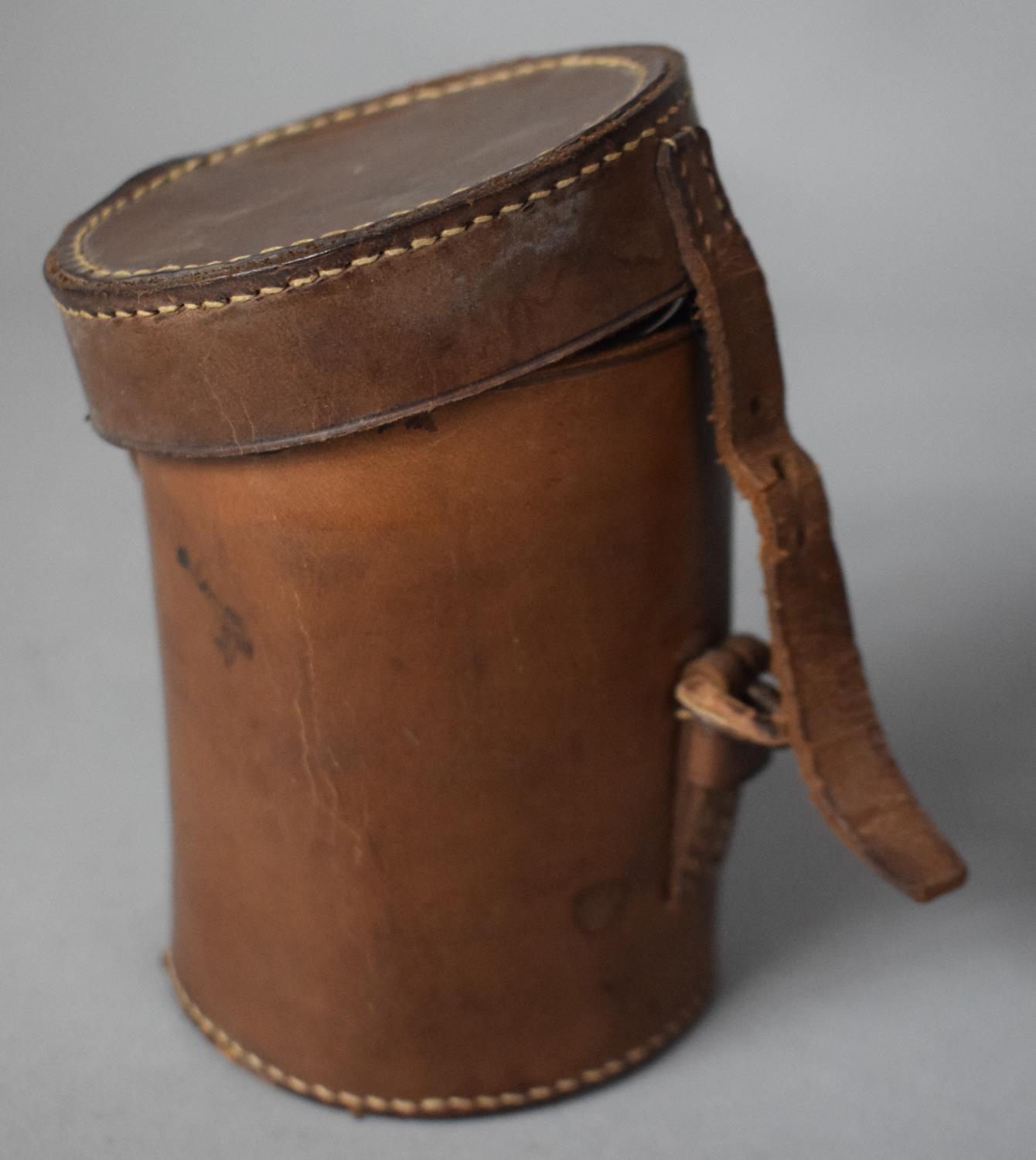 A Henry Loveridge, Cylindrical Leather Cased Travelling Set with Burner or Stove with Registered - Image 5 of 8