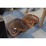 Two Vintage Cast Iron Implement Seats for Bamfords and Albion, Latter Rim AF