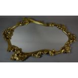 A Modern Ornate Gilt Framed Wall Mirror, 74cm high