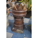 A Vintage Salt Glazed Castellated Chimney Pot, 75cm High