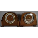 A Westminster Chime Oak Mantle Clock and a Enfield Mantle Clock, Both in Need of Attention