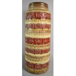 A Large Vintage Glazed German Cylindrical Vase, 41cm high