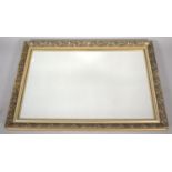 A Gilt Framed Bevel Edged Rectangular Wall Mirror, 76x53cm High