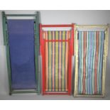 Three Vintage Deck Chairs