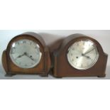 Two Oak Cased Mantel Clocks, For Restoration