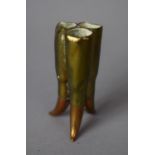 A Small Trench Art Vase Formed From Three Bullets, 6cm high