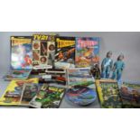 A Collection of Various Stingray, Thunderbirds and Other Toys, magazines and Plate, Figures etc
