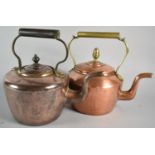 Two Vintage Copper Kettles