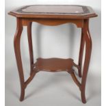 An Edwardian Mahogany Rectangular Occasional Table with Carved Decoration, 62cm Wide
