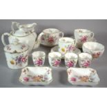 A Collection of Royal Crown Derby Teawares, "Derby Posies" Pattern to Include Two Trios, Teapot,