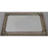 A Vintage Rectangular Bevel Edge Wall Mirror with Silver Plated Frame, 72 x 51cm