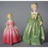 A Royal Doulton Figurine Marie HN 1417 and a Royal Worcester Figure by Freda Doughty, "Grandmother's