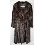 A Vintage Ladies Fur Length Fur Coat, the Inner Lining Inscribed "Faberge"
