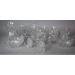 A Collection of Glassware to include Basket, Jugs, Vases, Lidded Pots Etc