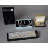 A Collection of Costume Jewellery and Box of Cufflinks