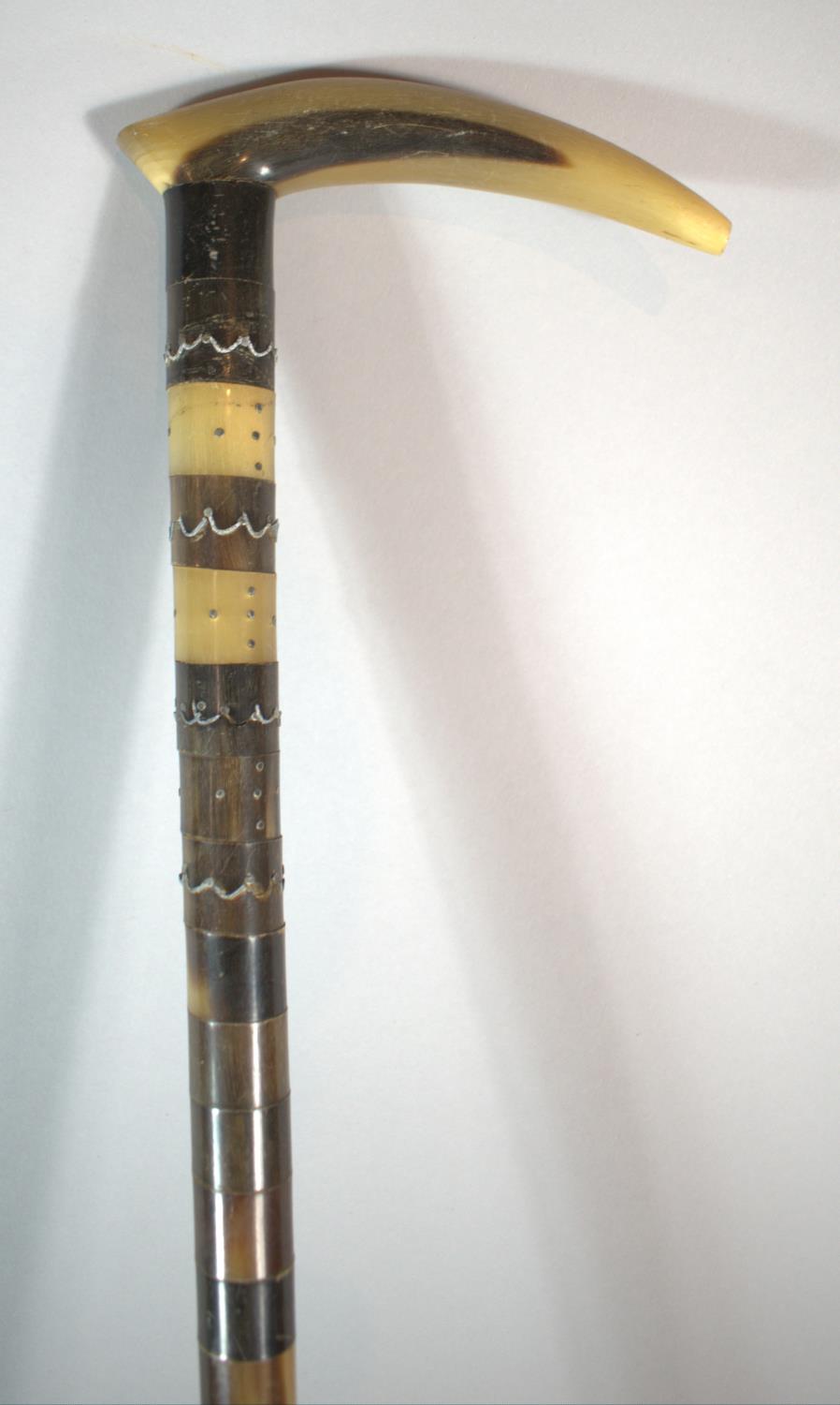 A Vintage Sectional Horn Walking Cane, Probably Anglo Indian, 94cms Long - Image 2 of 2