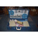 A Vintage Picnic Hamper and Contents, 57.5cm Wide